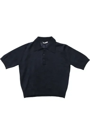 Auralee Fine-knit sheer polo shirt