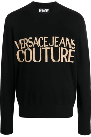 VERSACE Intarsia-knit crew-neck jumper