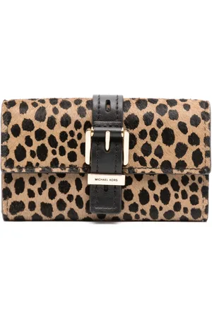 Michael Kors Medium Nolita Cheetah print tri-fold wallet