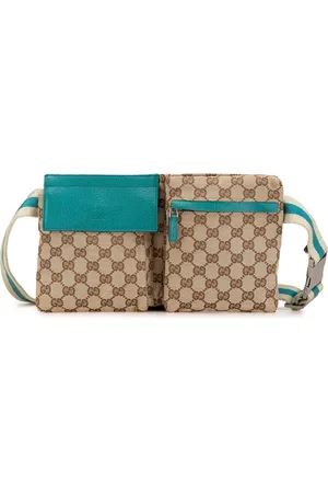 Gucci 2000-2015 GG Canvas Web Double Pocket belt bag