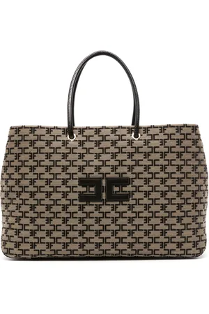Elisabetta Franchi Logo-appliqué monogram tote bag