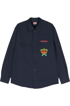Kenzo Logo-appliqu?? cotton shirt