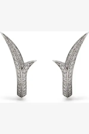 STEPHEN WEBSTER 18kt white gold Thorn Stem diamond earring