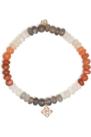 Sydney Evan 14kt yellow gold moonstone beaded bracelet