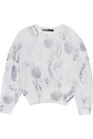Bimba y Lola Lurex-detail printed jumper