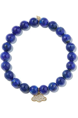 Sydney Evan 14kt yellow lapis lazuli charm bracelet