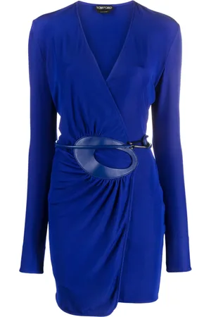 Tom Ford Ruched-detail belted minidress