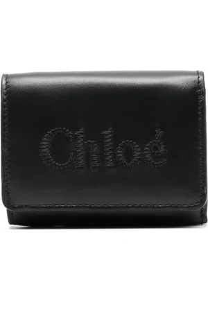 Chloé Embroidered-logo leather wallet
