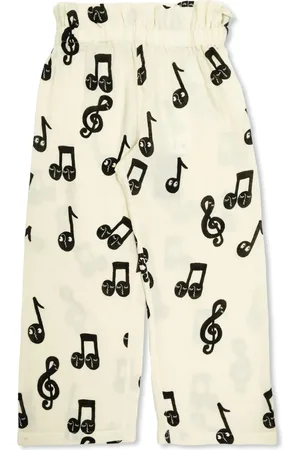 Mini Rodini Music note-print pants
