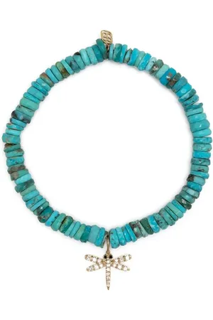 Sydney Evan 14kt yellow gold turquoise beaded bracelet
