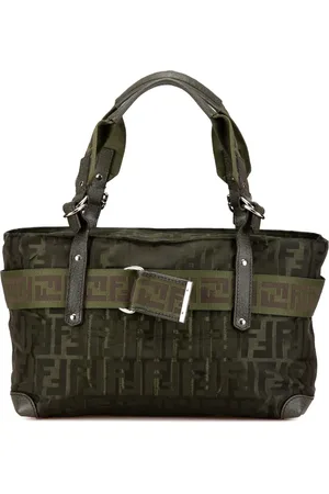Fendi 2000-2010 Medium Zucca Nylon Zip Code handbag