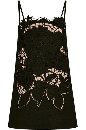 Oscar de la Renta Rose-motif cut-out mini dress