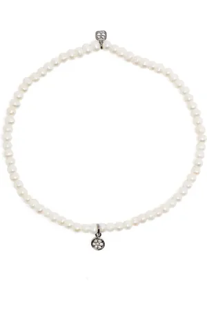 Sydney Evan 14kt gold charm diamond beaded bracelet