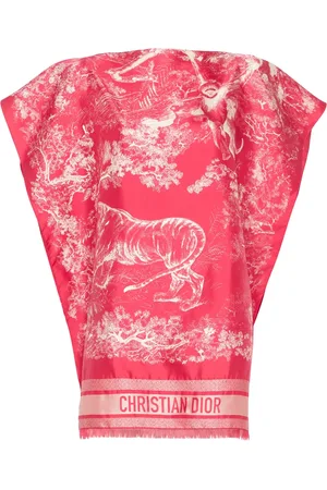 Dior Toile De Jouy-print poncho