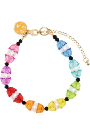 A Sinner in Pearls Floral-motif bead-embellished bracelet