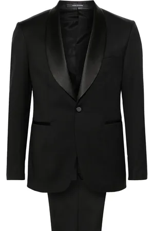 TAGLIATORE Satin-trim single-breasted suit