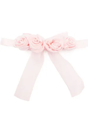 Il gufo Faux-flower elasticated headband