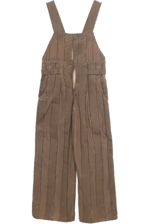 UMA WANG Panda wide-leg denim dungarees