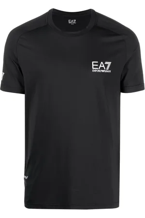 EA7 Logo-print cotton T-shirt