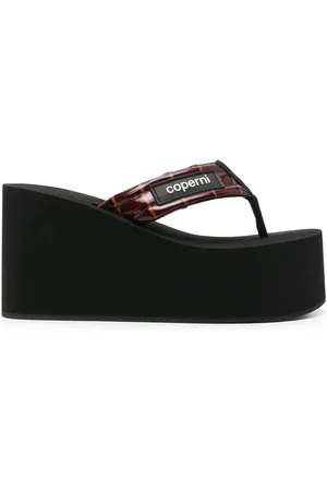 COPERNI 90mm branded wedge flip flops