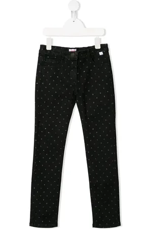 Il gufo Glittered polka-dot jeans
