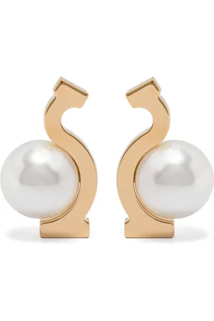 Salvatore Ferragamo Pearl-embellished drop earrings