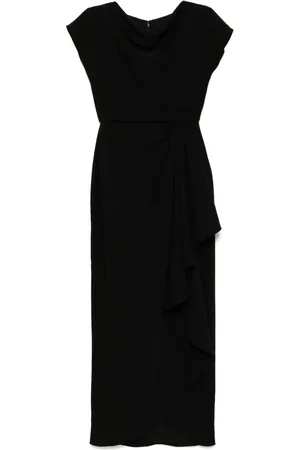 Amsale Draped crepe gown