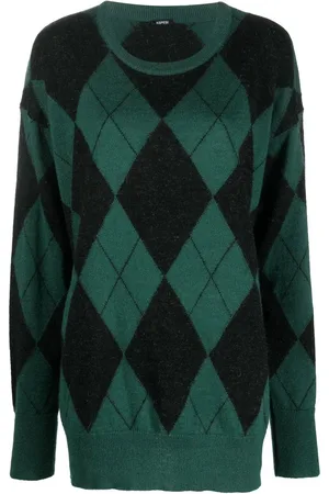 Aspesi Check-pattern knit jumper