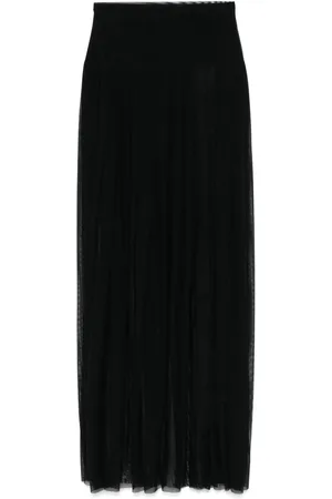 Norma Kamali Semi-sheer midi skirt
