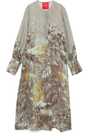 Co.go Botanical-print midi dress