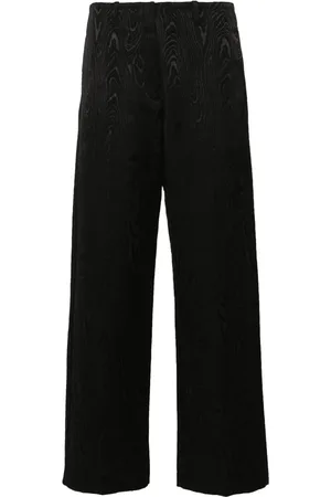FORTE FORTE Patterned-jacquard straight-leg jeans