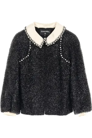 CHANEL 1986-1988 faux-pearl embellished jacket