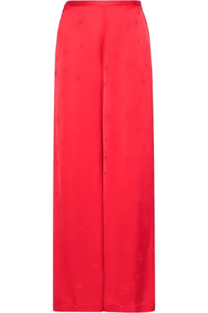 FORTE FORTE Star-jacquard satin trousers