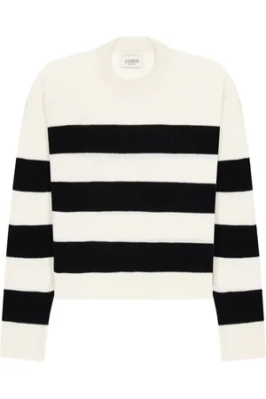 LANEUS Striped crew-neck jumper