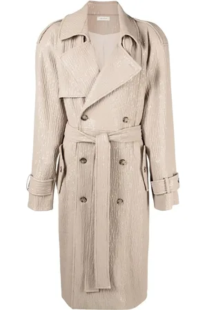 The Mannei Soria sequin silk trench coat