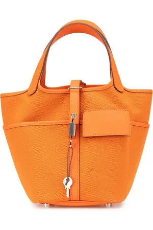 Hermès 2023 Toile Goeland and Swift Cargo Picotin Lock 18 handbag