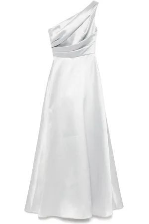 Amsale One-shoulder mikado gown