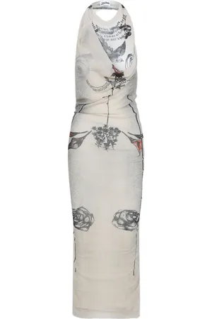 Jean Paul Gaultier Tattoo Rose and Bird dress