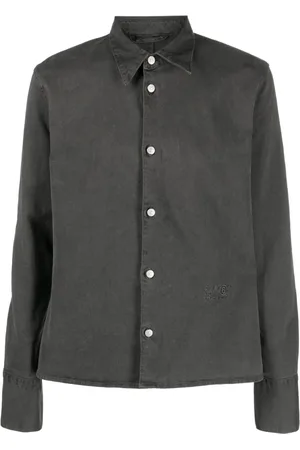 Maison Margiela Logo-embroidered long-sleeve shirt