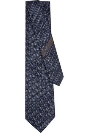 Salvatore Ferragamo Diagonal Gancini jacquard tie