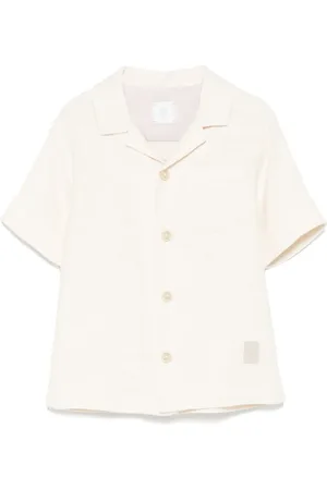 ELEVENTY Logo-patch shirt