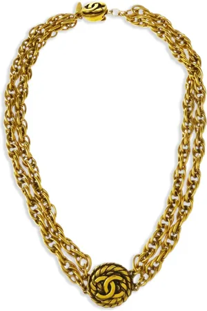 CHANEL 1990-2000s CC necklace