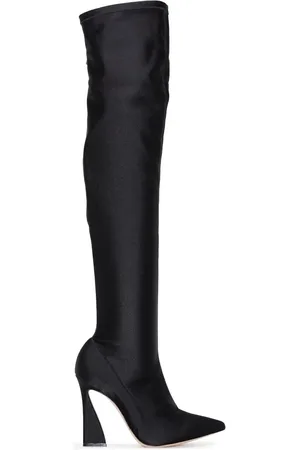 Gianvito Rossi Curved heel over-the-knee boots
