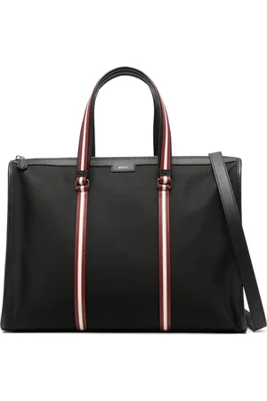 Bally Stripe-trim tote bag