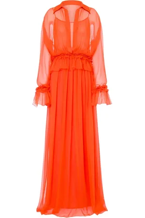 Alberta Ferretti Ruffle-detailed maxi dress