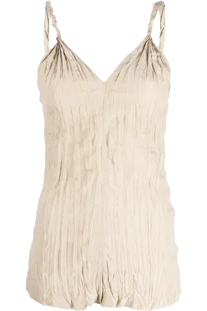 Totême Twist-strap crinkled top