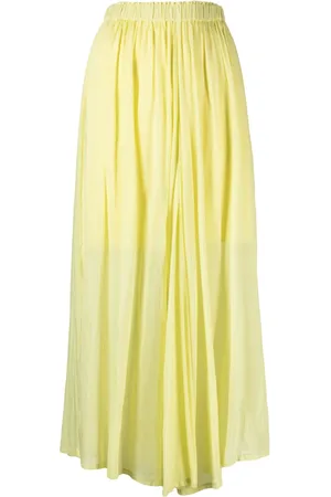 FORTE FORTE Semi-sheer elasticated-waist midi skirt