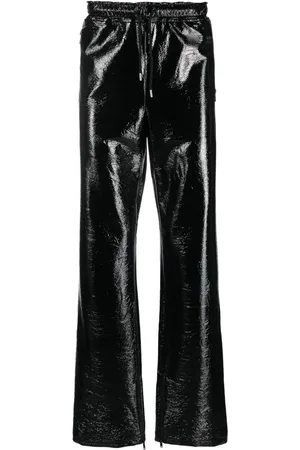 Courrèges High-shine finish straight-leg trousers