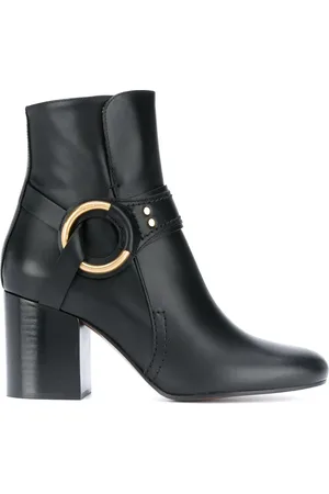 Chloé Ring detail leather boots