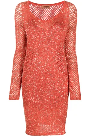 Missoni Open-knit sequin mini dress